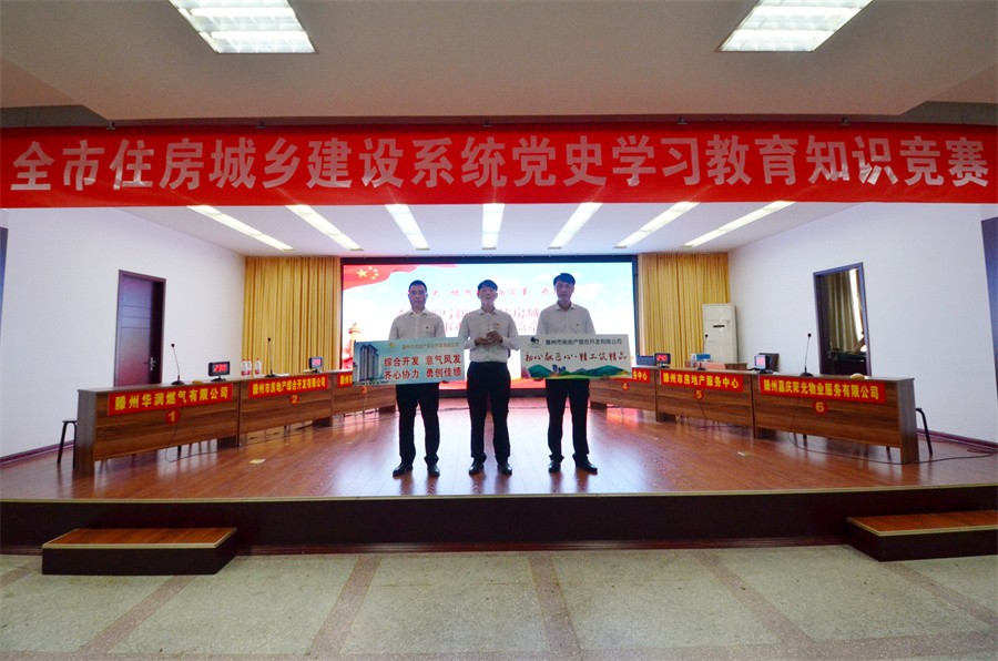 综合开发公司代表队在  全市住房建设系统党史学习教育  知识竞赛中荣获二等奖