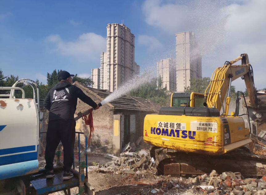 荆河东路鲁南机床厂宿舍区域房屋拆除正式启动